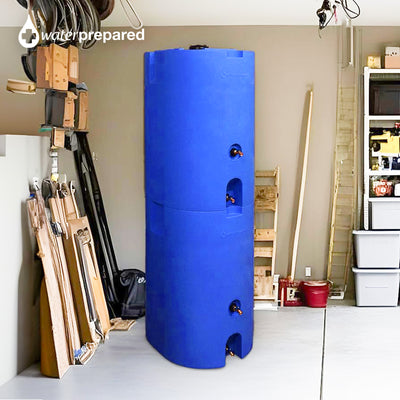 WaterPrepared 160 Gal Stackable Utility Water Tank w/Large Cap, Blue (Open Box)