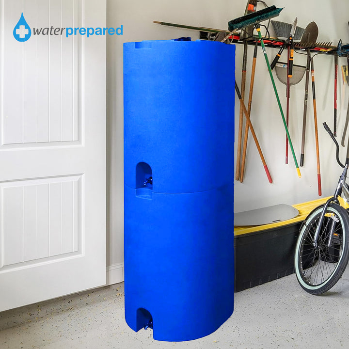 WaterPrepared 55 Gal Stackable Design Utility Water Tank with Large Cap (4 Pack)