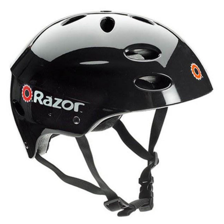 Razor V17 Youth Skateboard/Scooter/Bike Sport Helmet, Glossy Black (Used)