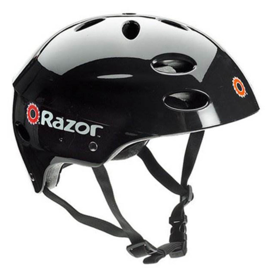 Razor V17 Youth Skateboard/Scooter/Bike Sport Helmet, Glossy Black (Used)