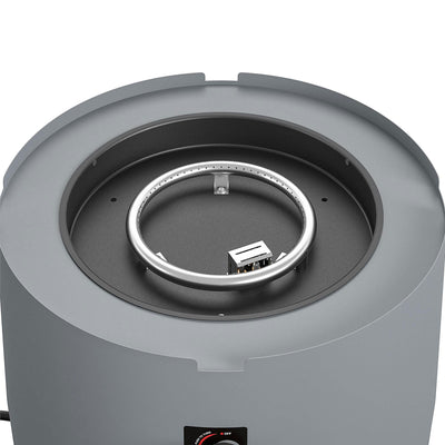 Cosmopolitan Astra Collection 23 Inch Fire Pit with Spark Ignition, Dark Gray - VMInnovations