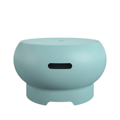 Novogratz Asher 27 Inch Wood Burning Fire Pit with Grilling Surface, Aqua Haze - VMInnovations