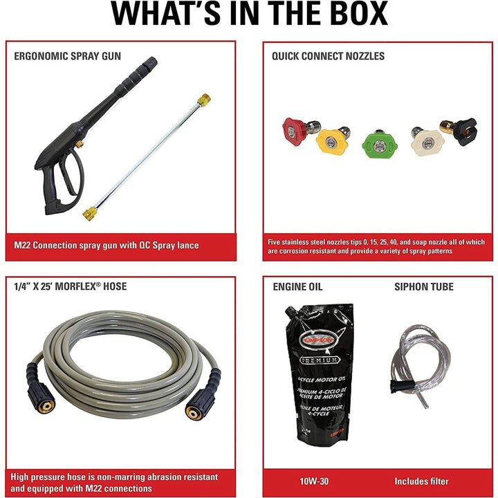 SIMPSON 3,100 PSI Gas Pressure Washer, Spray Gun & Wand, MS60763-S (Used) - VMInnovations