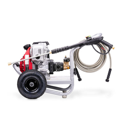 SIMPSON PowerShot Gas Pressure Washer with Engine and Steel Frame Design, Red - VMInnovations