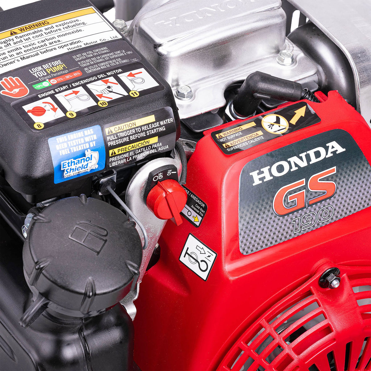SIMPSON PowerShot Gas Pressure Washer with Engine and Steel Frame Design, Red - VMInnovations