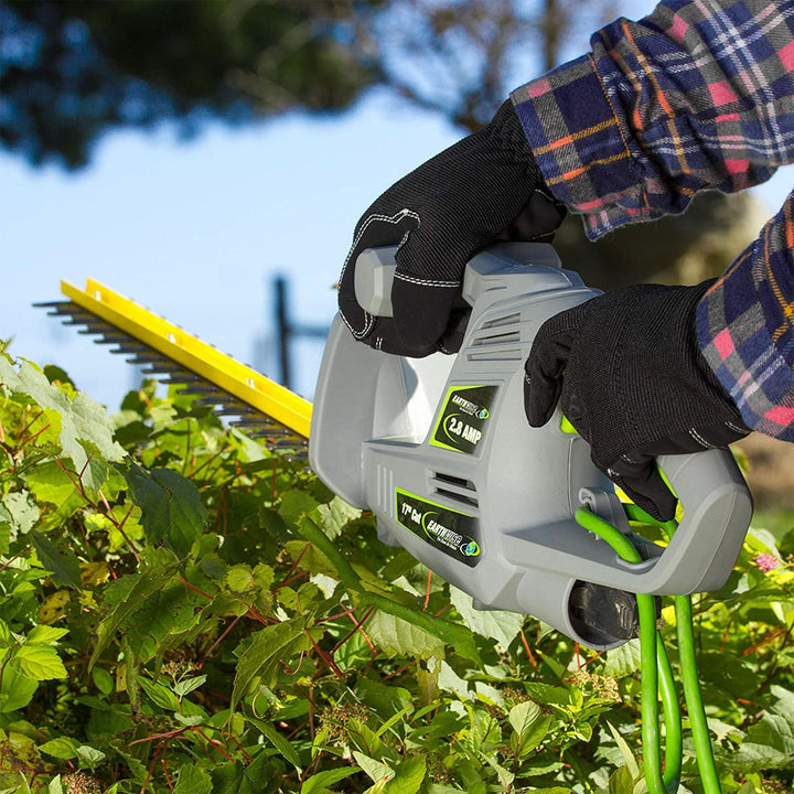 Earthwise 17" Corded Electric Hedge Trimmer w/2.8 Amp Motor, Gray (Open Box)