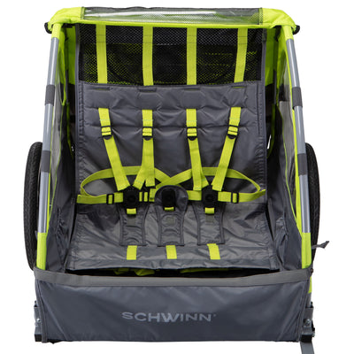 Schwinn Gemini Toddler Unisex Trailer with Stroller Kit & Aluminum Frame Design - VMInnovations