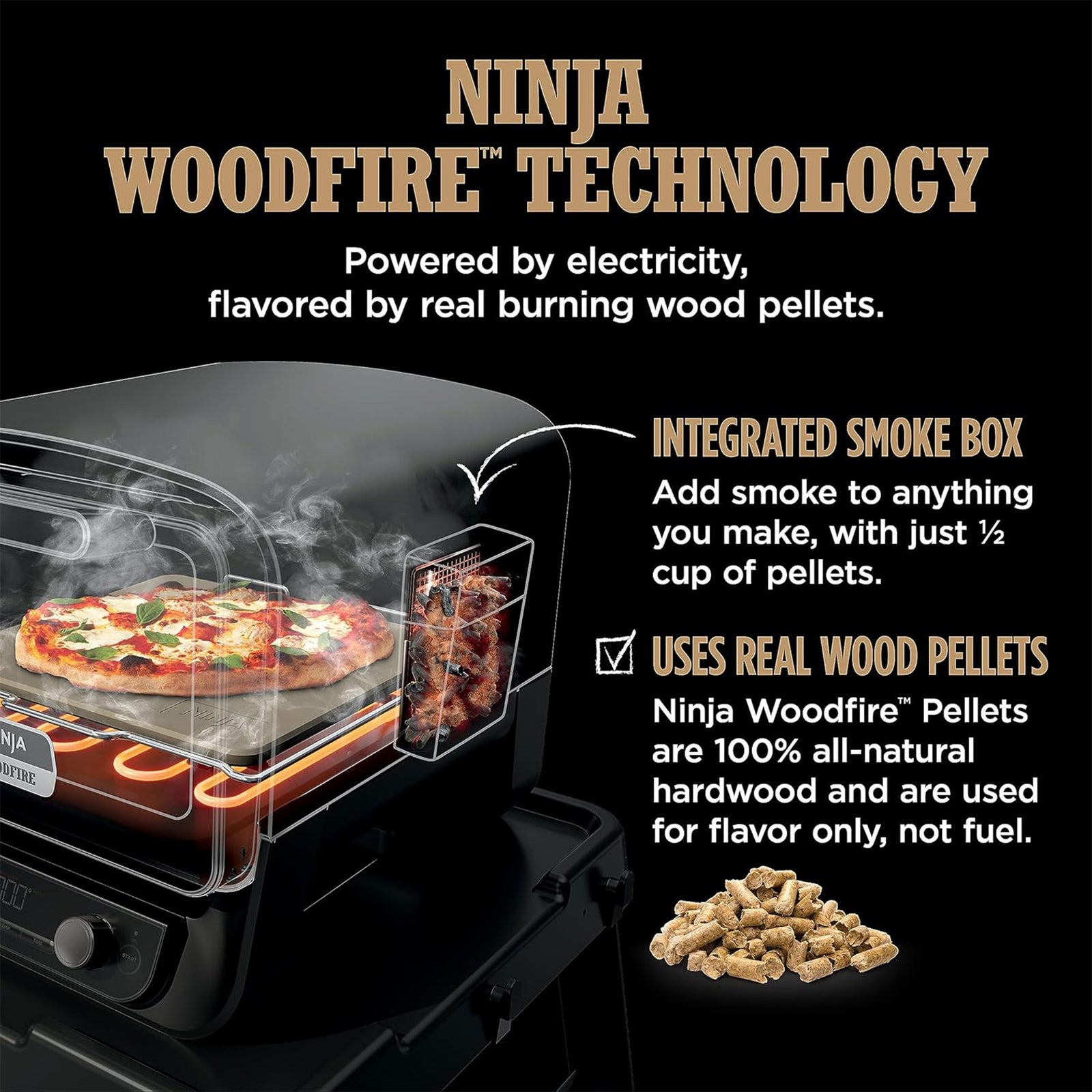 Ninja 8-in-1 Electric Programmable Metal Woodfire Pizza Oven, Red (For Parts) - VMInnovations