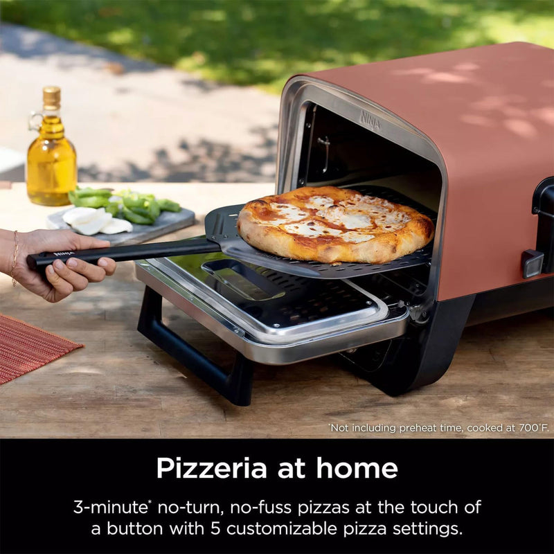 Ninja 8-in-1 Electric Programmable Metal Woodfire Pizza Oven, Grey (Used)