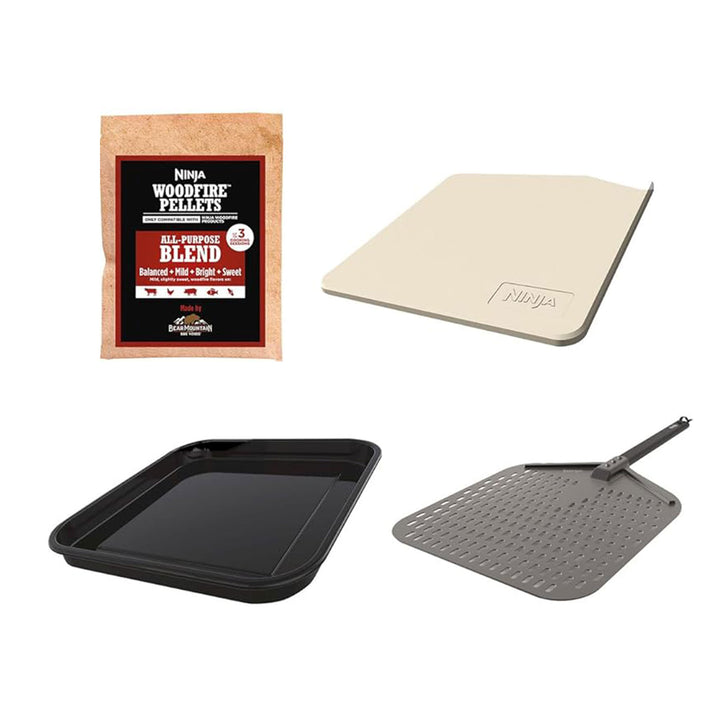 Ninja 8-in-1 Electric Programmable Metal Woodfire Pizza Oven, Grey (Used)