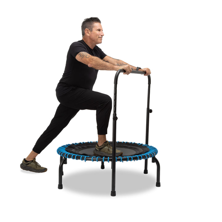 JumpSport 350 Series 39" Trampoline & Handle Bar, Teal (Open Box) - VMInnovations