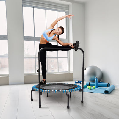 JumpSport 350 Series 39" Trampoline & Handle Bar, Teal (Open Box) - VMInnovations