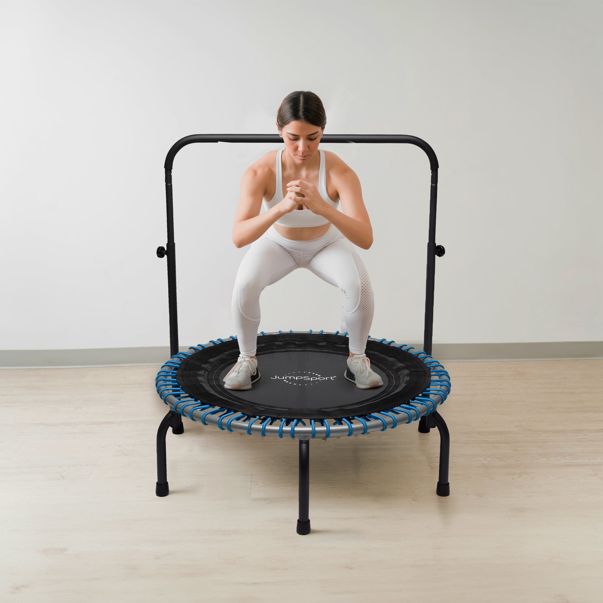 JumpSport 350 Series 39" Trampoline & Handle Bar, Teal (Open Box) - VMInnovations