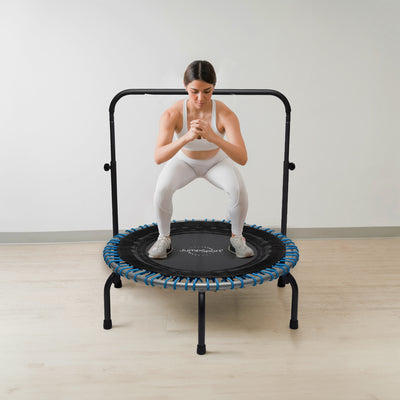 JumpSport 350 Series 39" Trampoline & Handle Bar, Teal (Open Box) - VMInnovations
