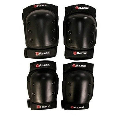 Razor Deluxe Child Multi-Sport Elbow & Knee Pad Safety Pro Set,  Black | 96784