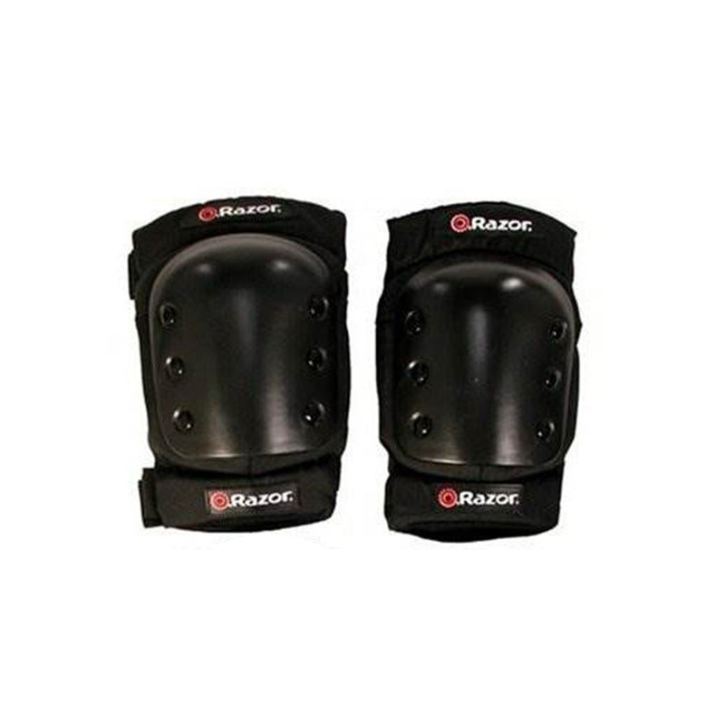 Razor Deluxe Pro Youth Multi-Sport Velcro Strap Elbow & Knee Pad Set, Black