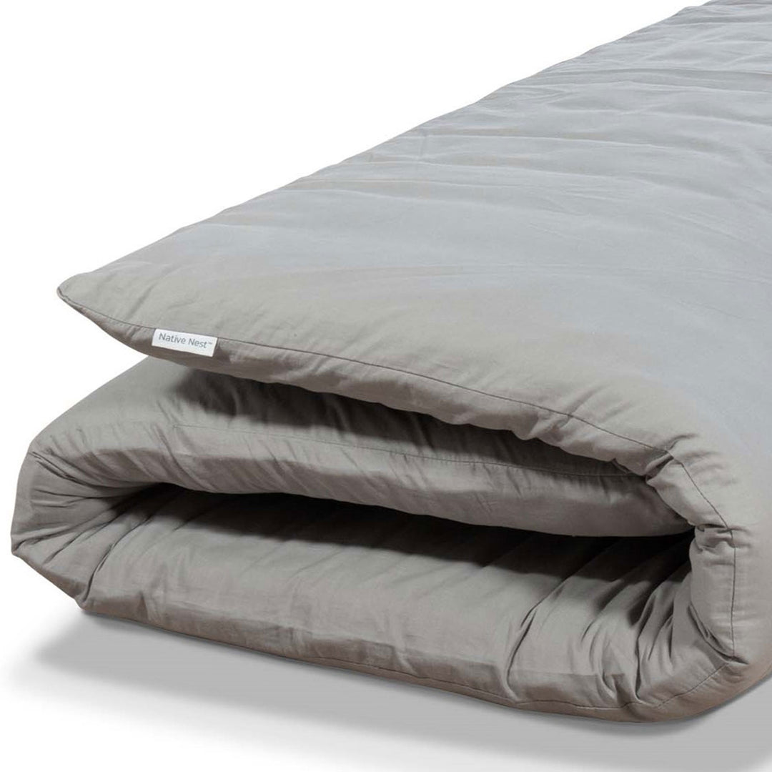 Native Nest Japanese Futon Floor Mattress, Foldable Shikibuton Bed, Full, Grey - VMInnovations