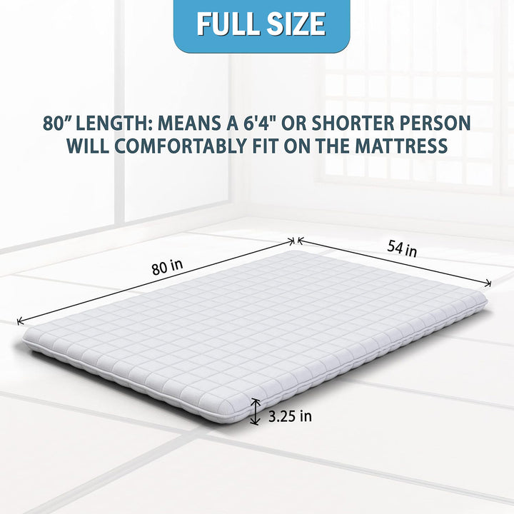 Native Nest Futon Floor Mattress, Foldable Shikibuton Bed, Full, Grey (Used)