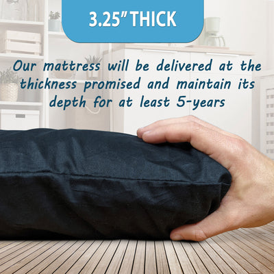 Native Nest Japanese Futon Floor Mattress, Foldable Shikibuton Bed, Full, Black - VMInnovations