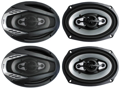 4) NEW BOSS NX694 6x9" 1600W ONYX 4-Way Car Audio Speakers 1600 Watts 2 Pair