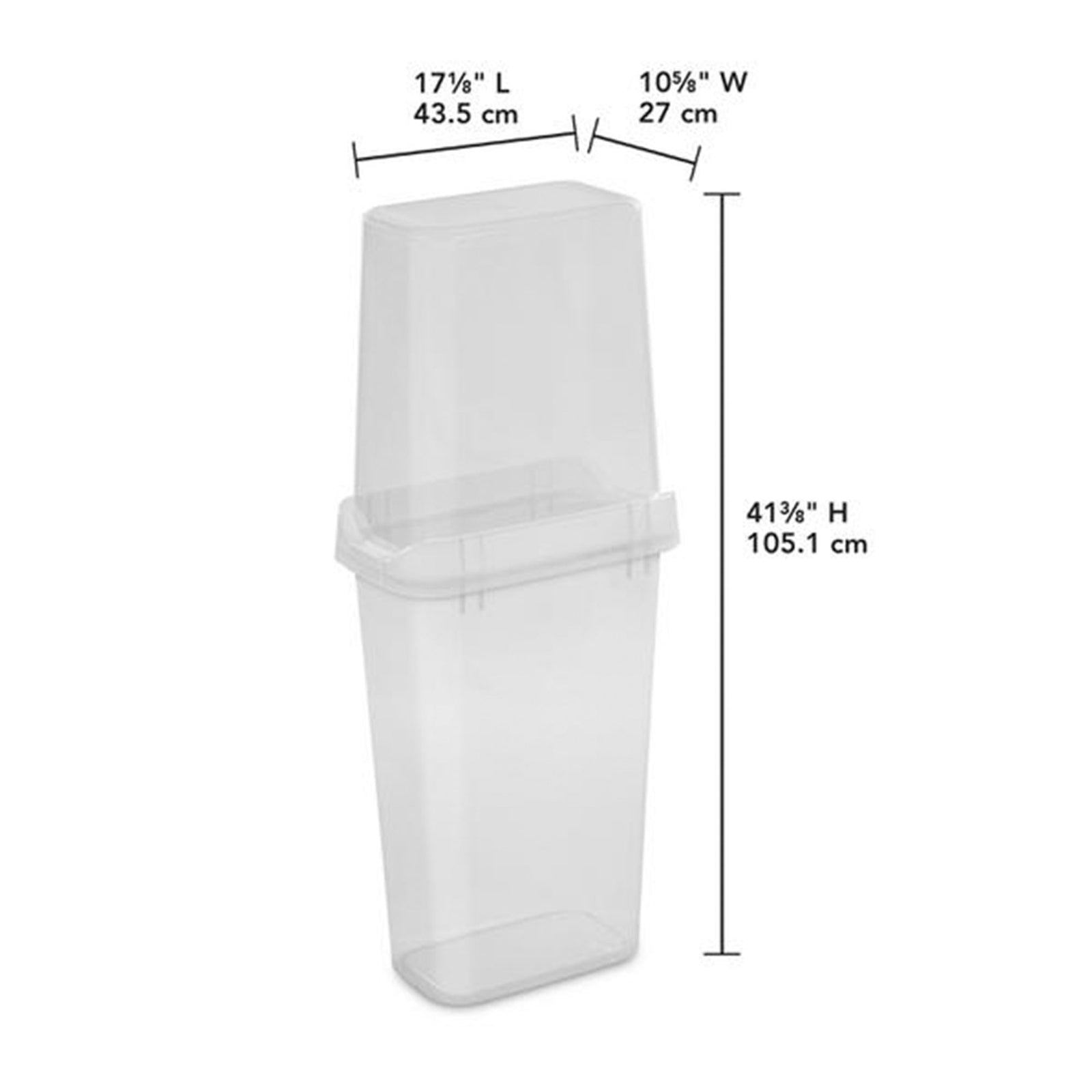 Sterilite 8 Pack Vertical Wrap Storage Box, Holds 25 Rolls, 40" Tall, Clear - VMInnovations