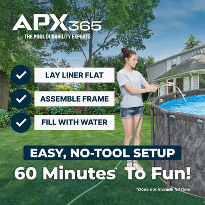 Bestway APX 365 18'x52" Above Ground Swimming Pool w/ Pump & Ladder (Open Box) - VMInnovations