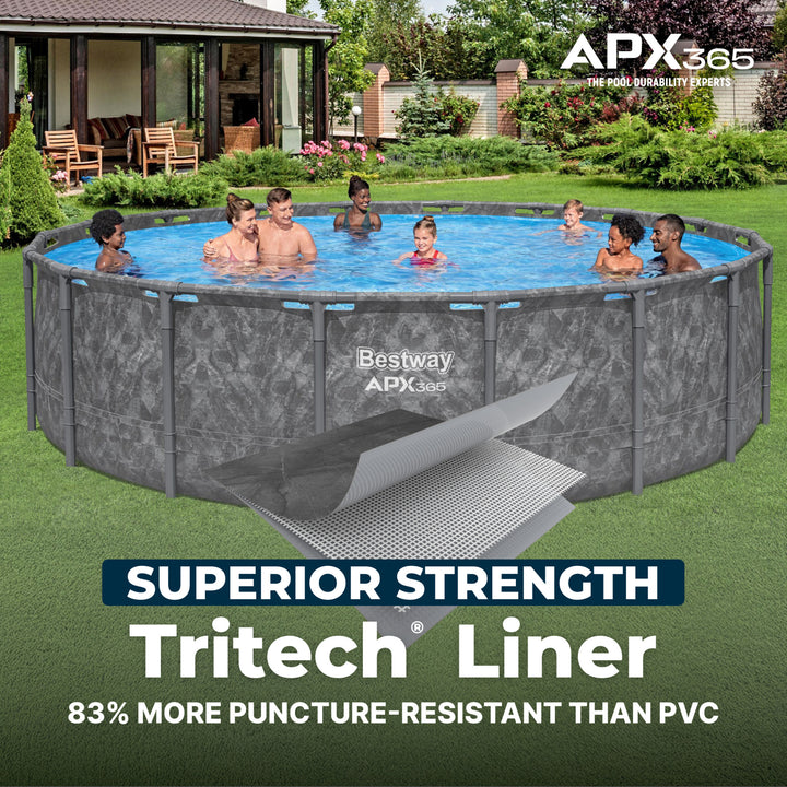 Bestway APX 365 18'x52" Round Above Ground Swimming Pool Set with Pump & Ladder