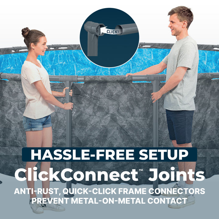 Bestway APX 365 18'x52" Round Above Ground Swimming Pool Set with Pump & Ladder