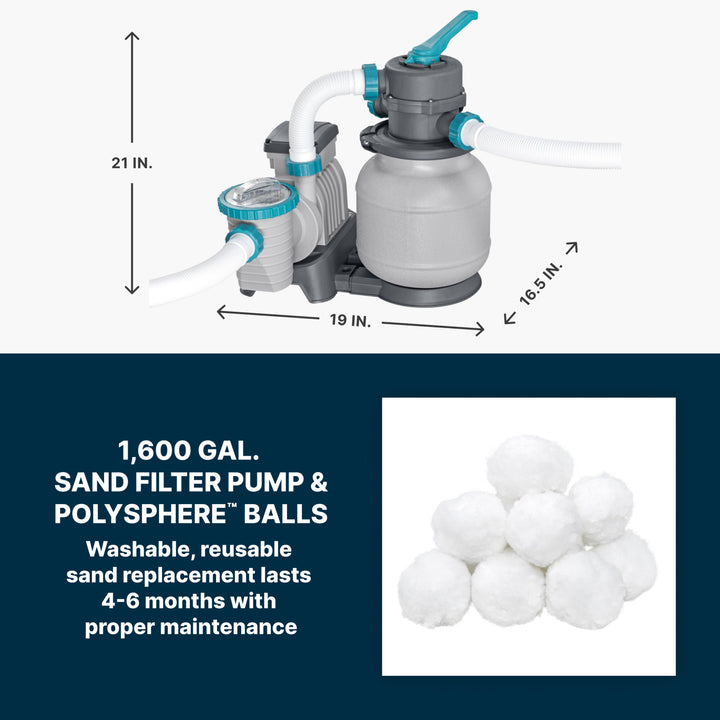 Bestway APX 365 18'x52" Round Above Ground Swimming Pool Set with Pump & Ladder