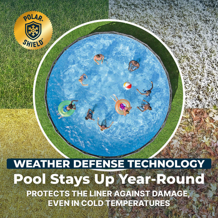 Bestway APX 365 22'x52" Round Above Ground Swimming Pool Set with Pump & Ladder - VMInnovations