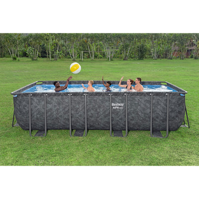 Bestway APX 365 18' x 9' x 52" Rectangular Above Ground Swimming Pool Set (Used)
