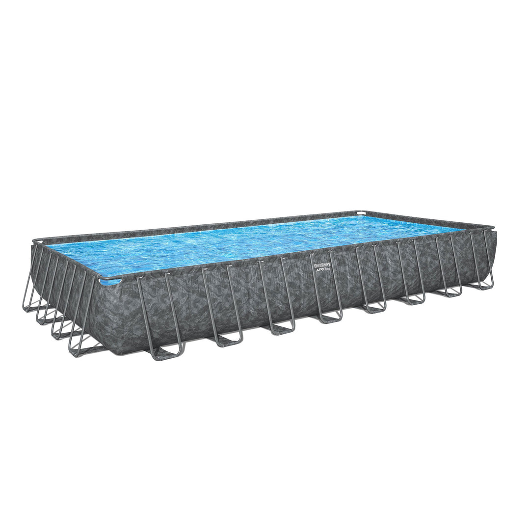 Bestway APX 365 Rectangular Above Ground Swimming Pool Set, 31'4" x 16' x 52"