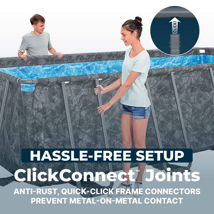 Bestway APX 365 31'4" x 16' x 52" Rectangular Above Ground Swimming Pool Set - VMInnovations