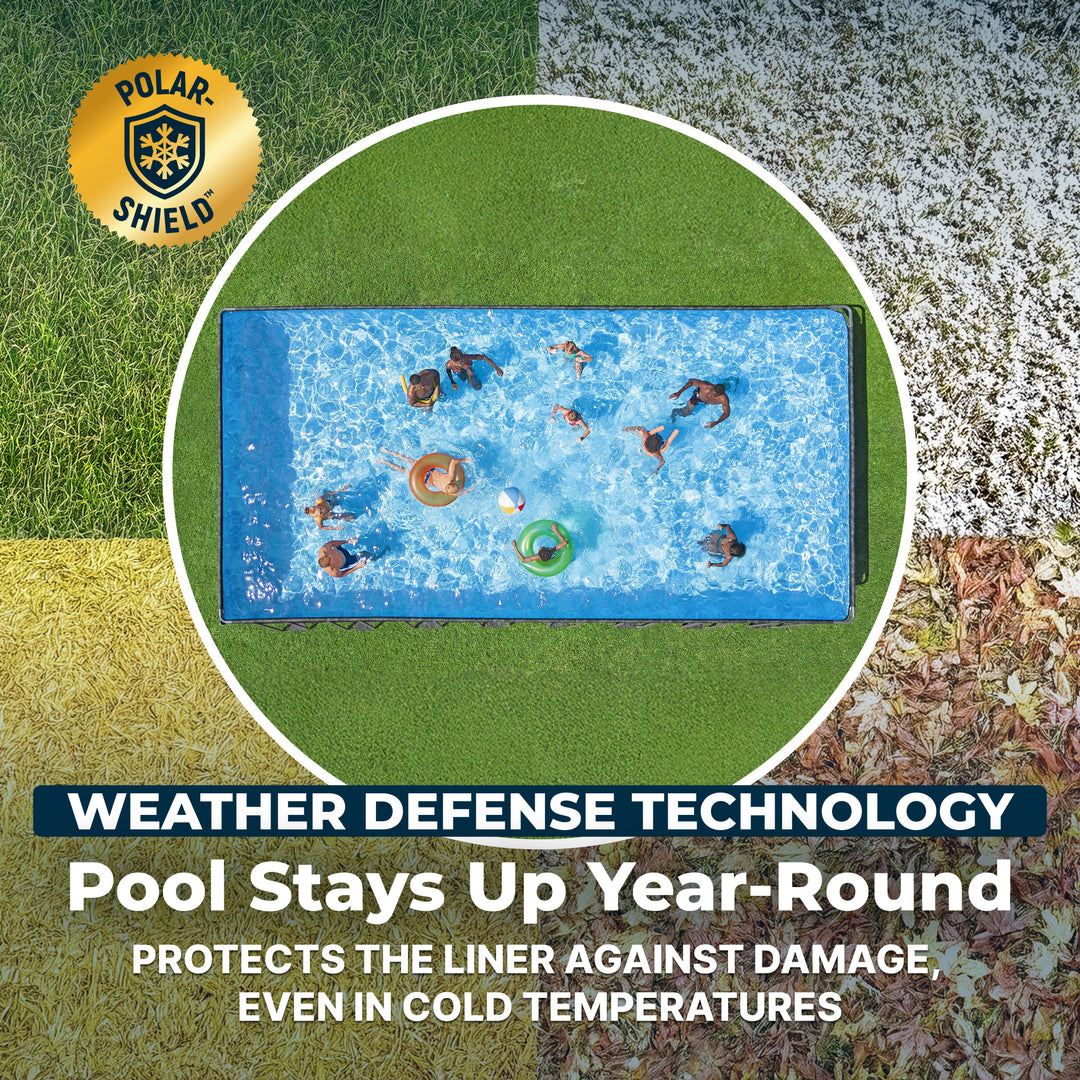 Bestway APX 365 31'4" x 16' x 52" Rectangular Above Ground Swimming Pool Set - VMInnovations