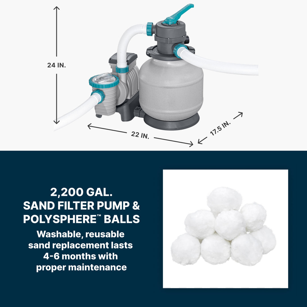 Bestway APX 365 31'4" x 16' x 52" Rectangular Above Ground Swimming Pool Set - VMInnovations