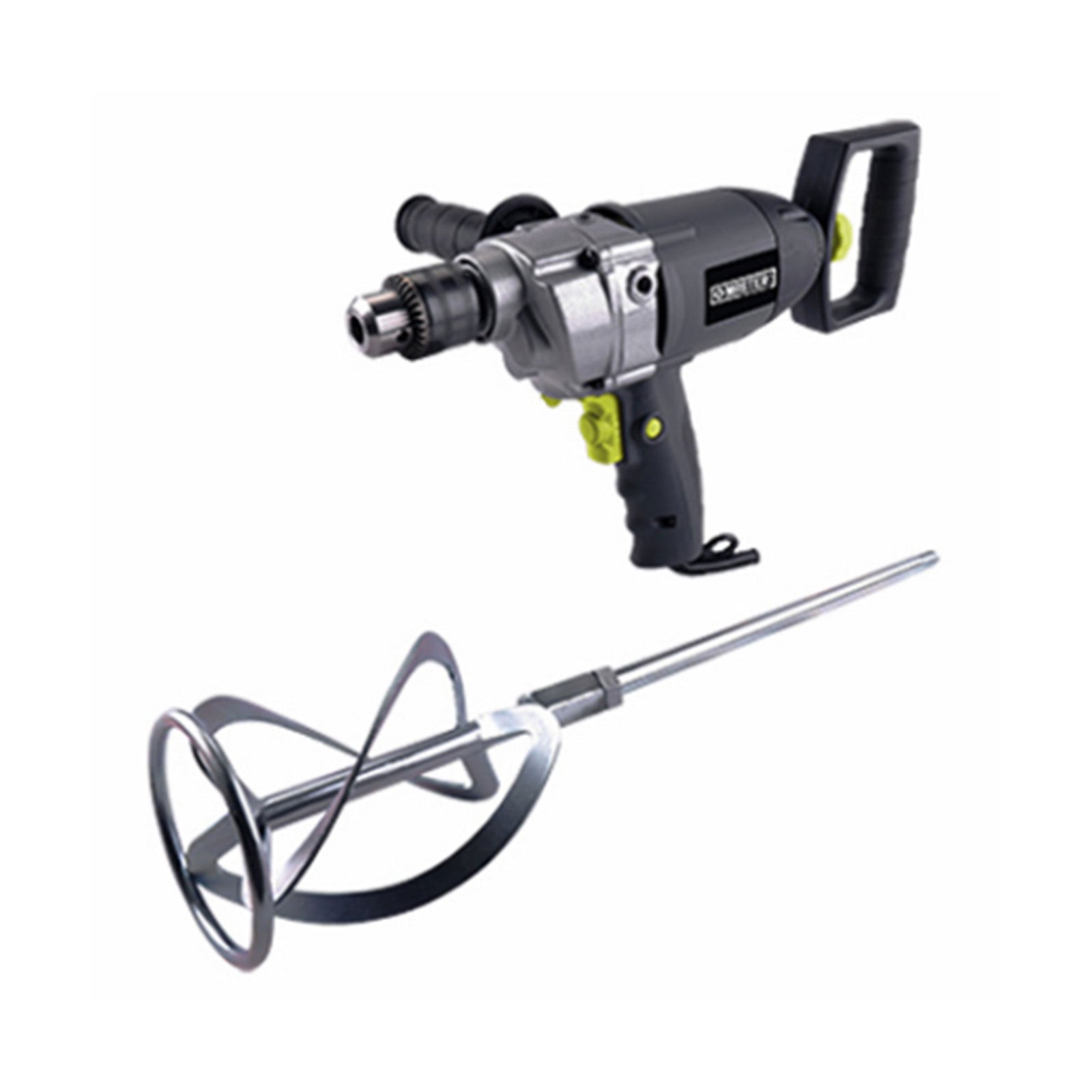 Master Mechanic 8.75 Amp Motor 0.5” Mixer Drill w/ Rear & Side Soft Grip Handles - VMInnovations