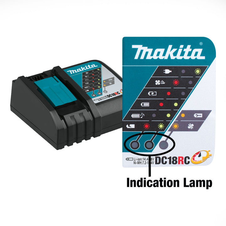 Makita 18 Volt LXT Lithium Ion Rapid Optimum Charger w/Built In Fan(Used)