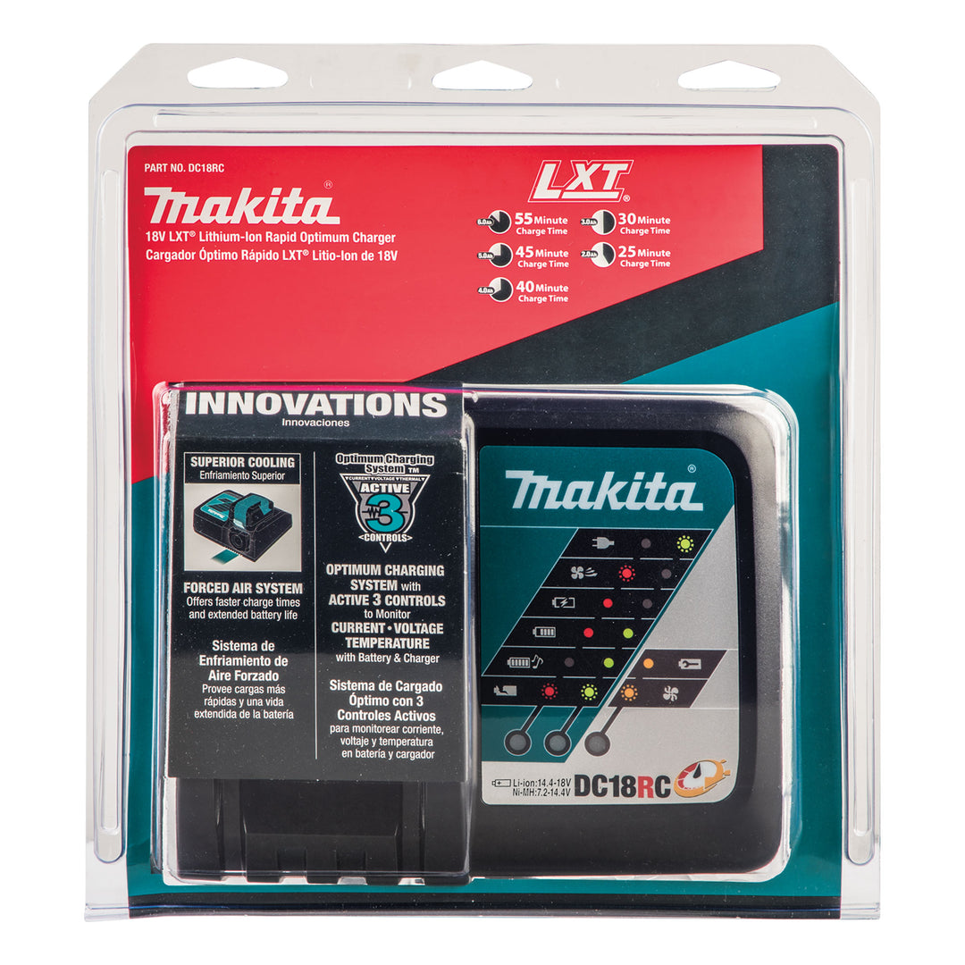 Makita 18 Volt LXT Lithium Ion Rapid Optimum Charger w/Built In Fan(Used)