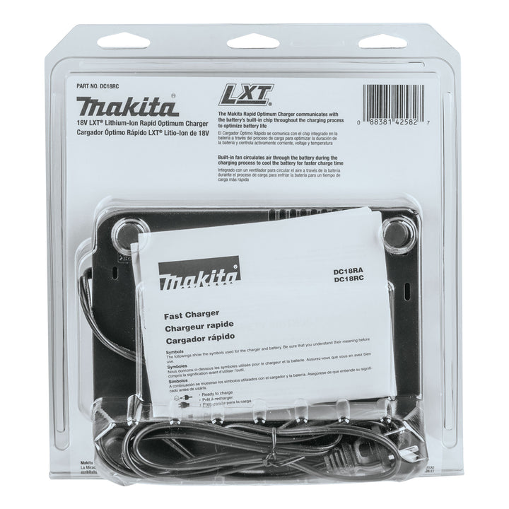 Makita 18 Volt LXT Lithium Ion Rapid Optimum Charger w/Built In Fan(Used)
