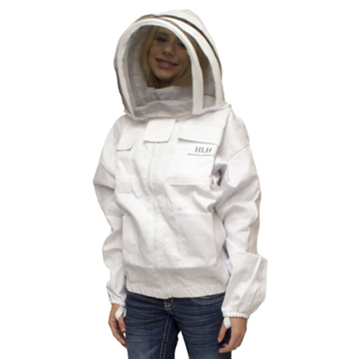 Harvest Lane Honey Beekeeping Jacket with Fencing Veil Headpiece, Large