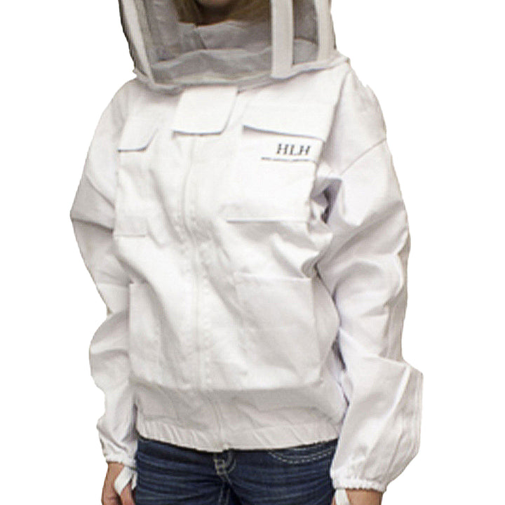 Harvest Lane Honey Beekeeping Jacket with Fencing Veil Headpiece, Large