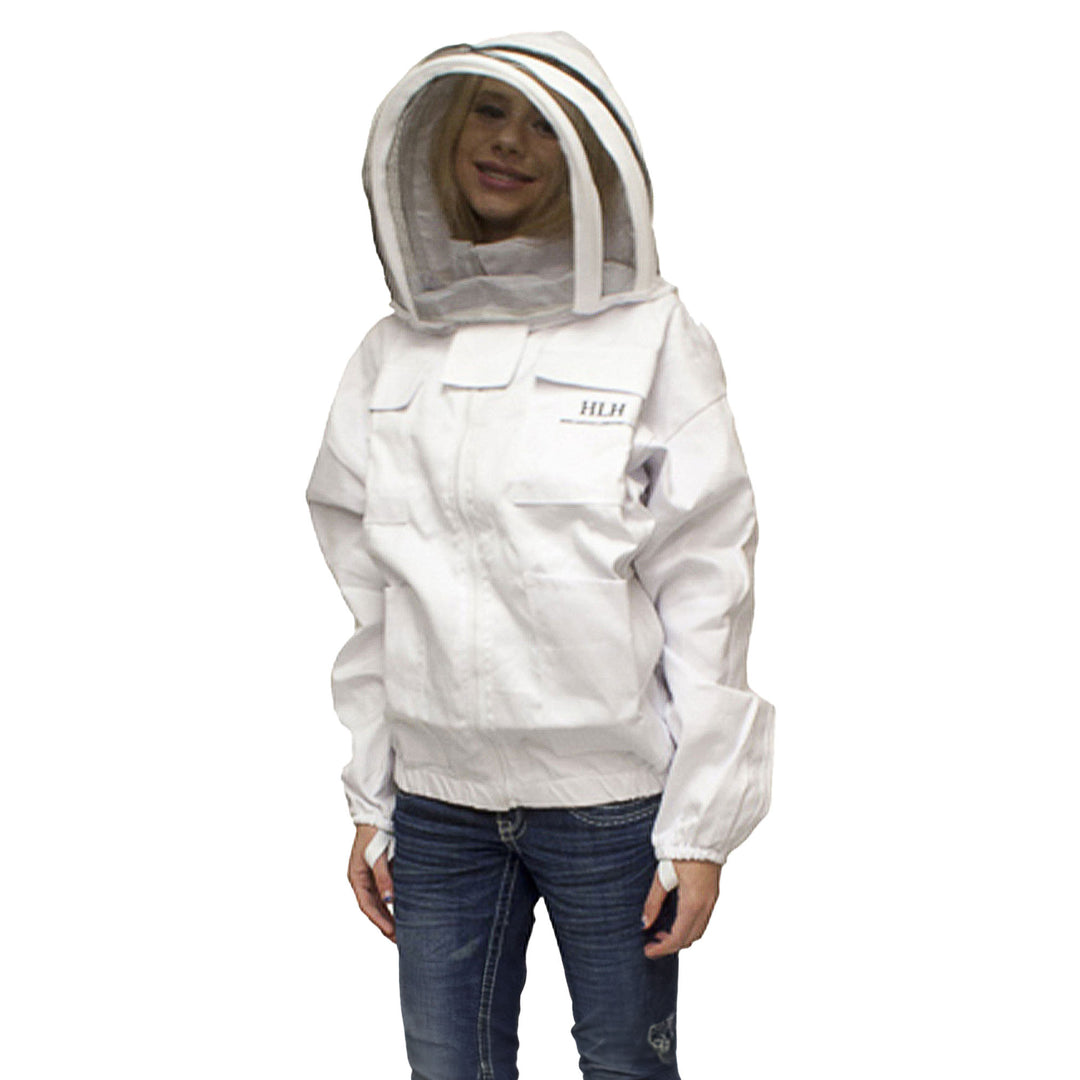 Harvest Lane Honey Beekeeping Jacket with Fencing Veil Headpiece, Large