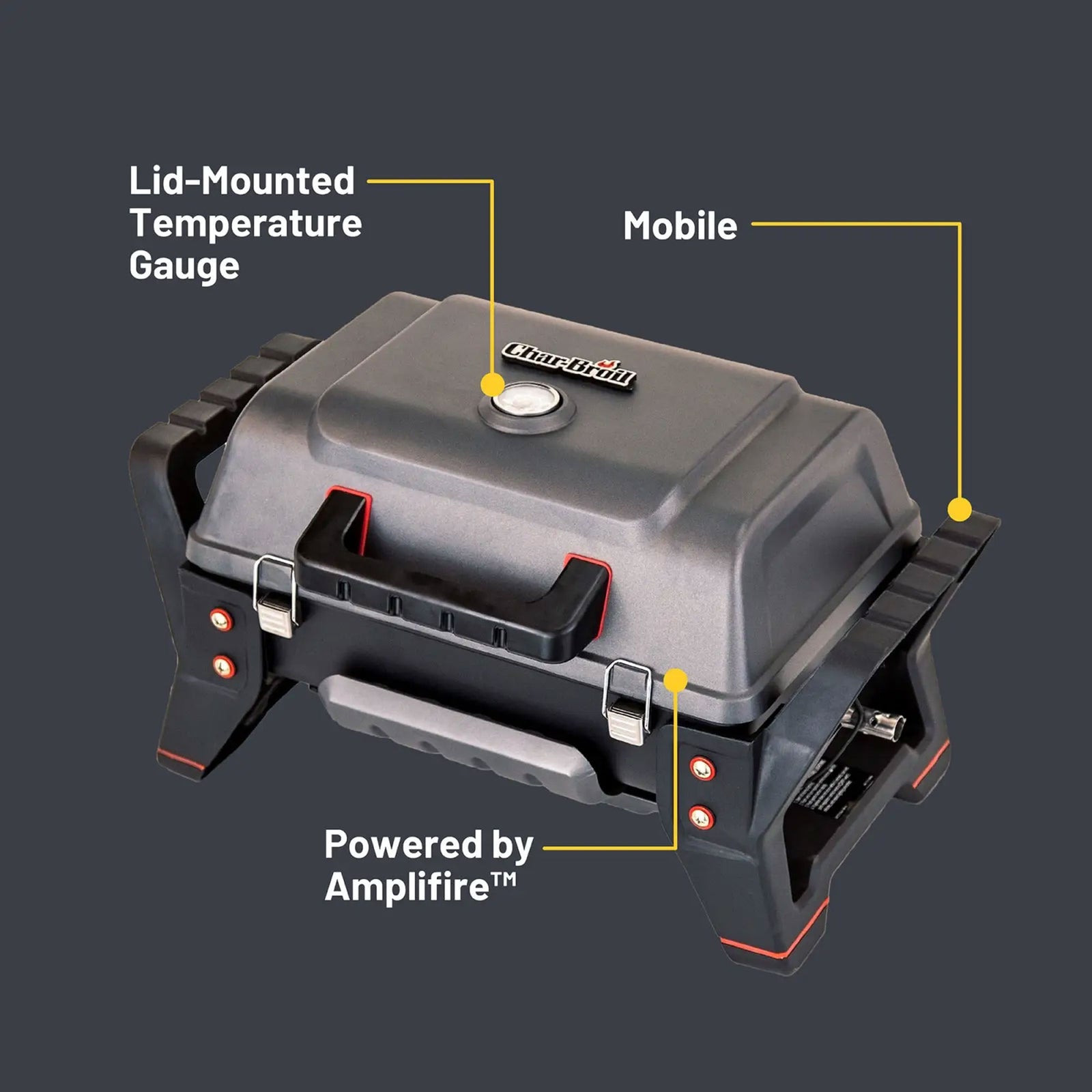 Char-Broil Grill2Go X200 Tabletop Gas Grill w/Tru-Infrared Cooking System, Black - VMInnovations