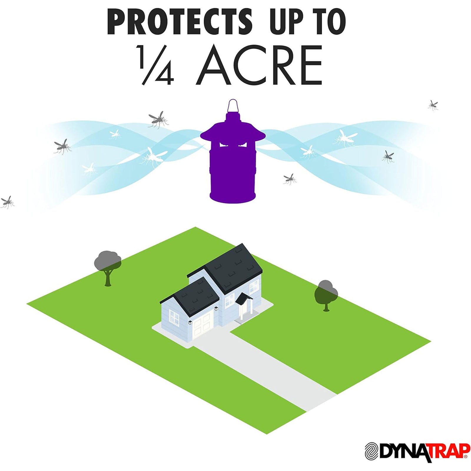 Dynatrap Titanium Patio Camping Mosquito Shield Lantern Trap, 1/4 Acre Coverage - VMInnovations