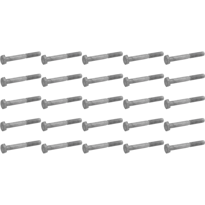 Hillman Galvanized .5 x 8 Inches Hex Bolts, Wood-Wood/Metal-Metal (25 Pack) - VMInnovations