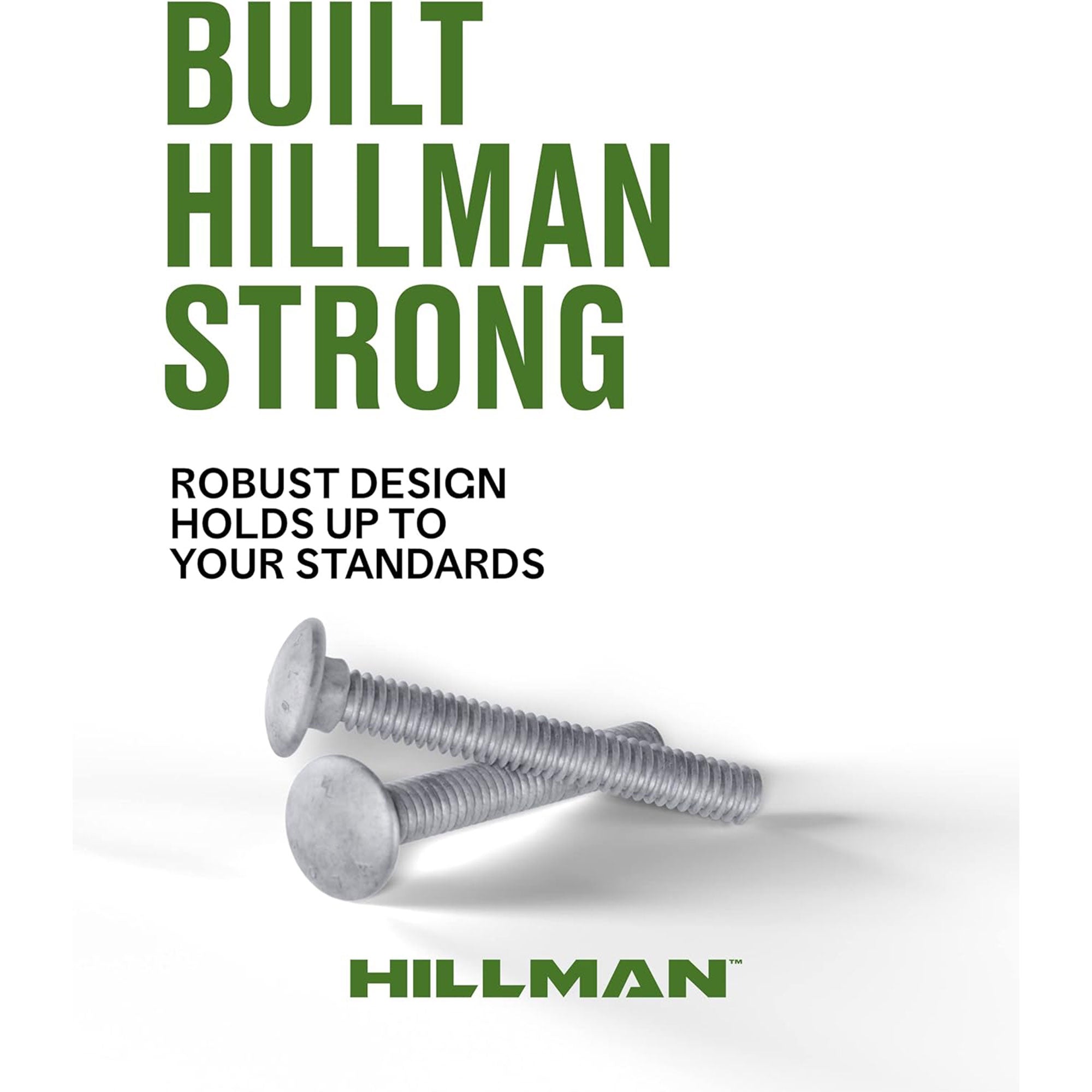 Hillman .94" x 6 Galvanized Carriage Bolts for Wood or Metal Frame, (50 Pack) - VMInnovations
