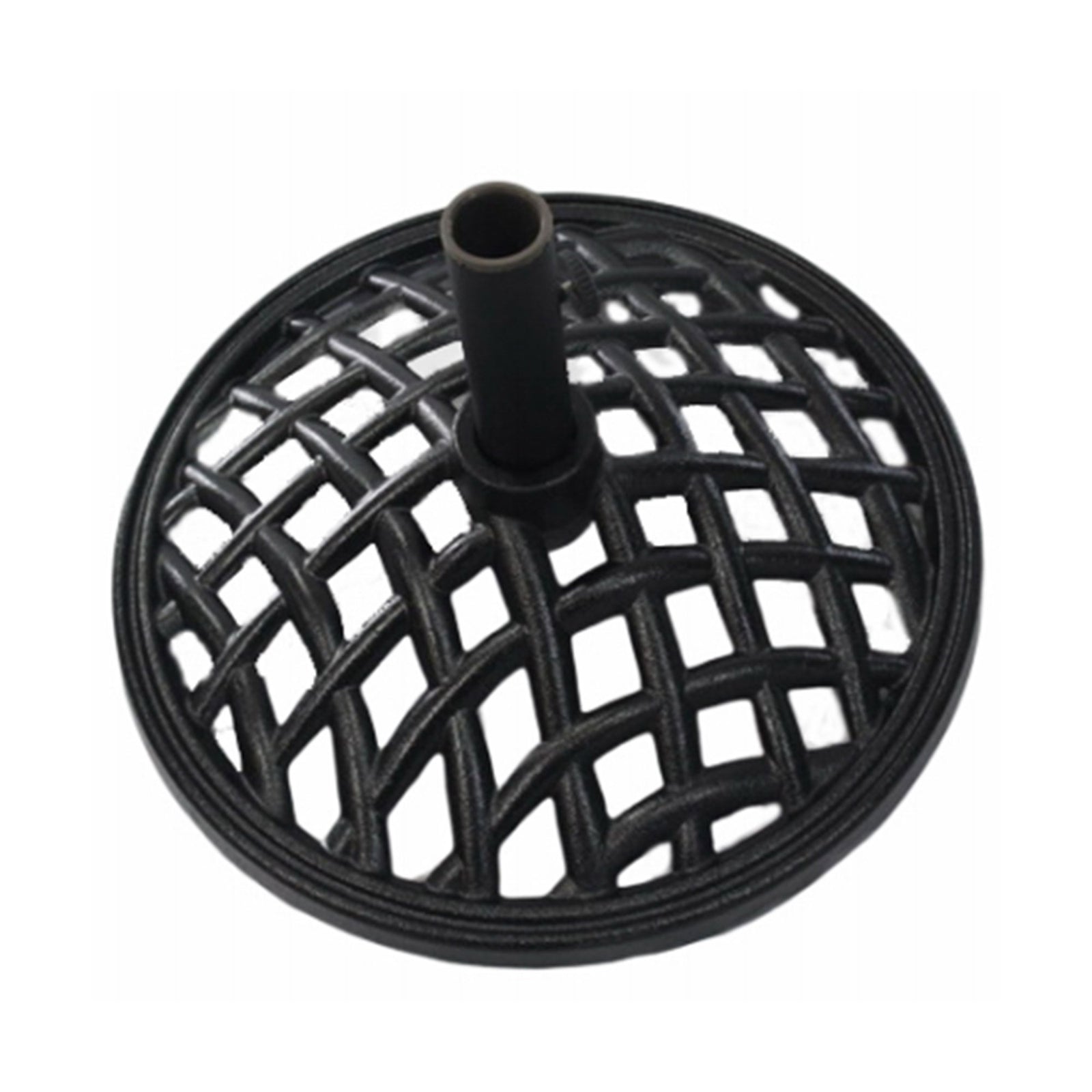 Four Seasons Courtyard Nantucket 19" All Weather Cast Iron Umbrella Base, Black - VMInnovations