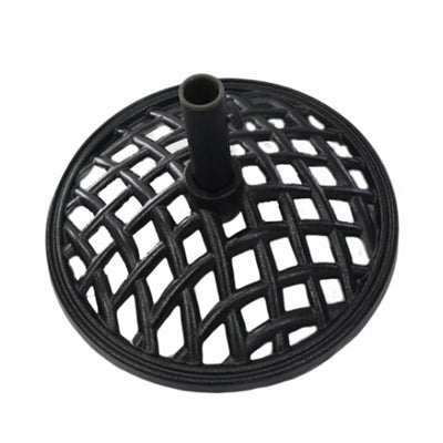 Four Seasons Courtyard Nantucket 19" Cast Iron Umbrella Base, Black (Open Box) - VMInnovations
