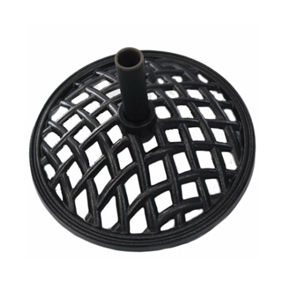 Four Seasons Courtyard Nantucket 19" Cast Iron Umbrella Base, Black (Open Box)