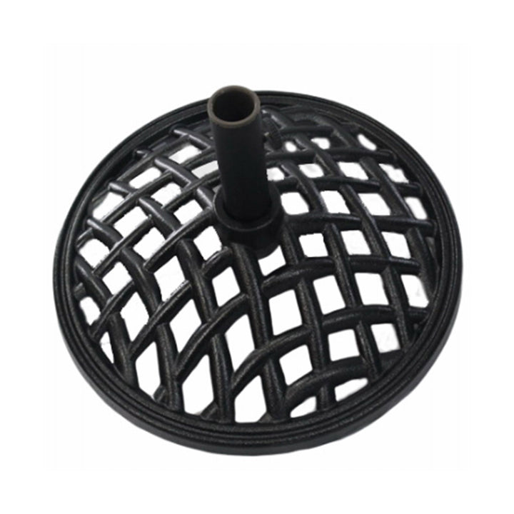 Four Seasons Courtyard Nantucket 19" Cast Iron Umbrella Base, Black (Open Box)